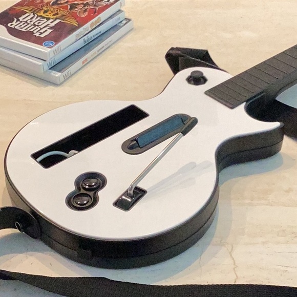 Wii Guitar Hero Nintendo Wii & Rock Band Games Wireless Wii-033 Gibson Les Paul - Picture 14 of 16